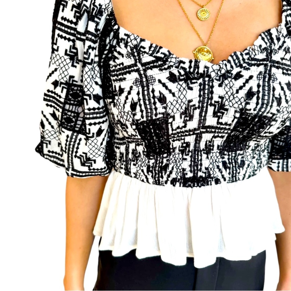 Size Medium Crop Peplum BTFL-Life Top